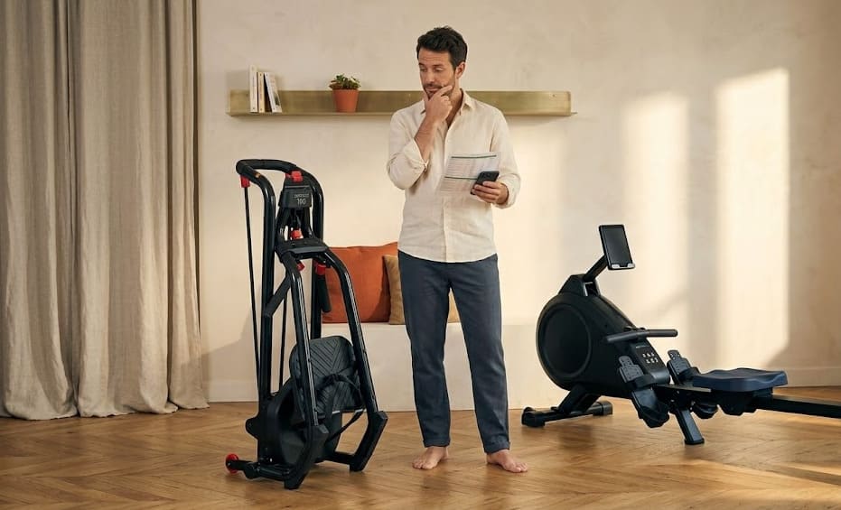 Avis rameur Domyos 100 comparatif des deux générations Pliable et Initial Row