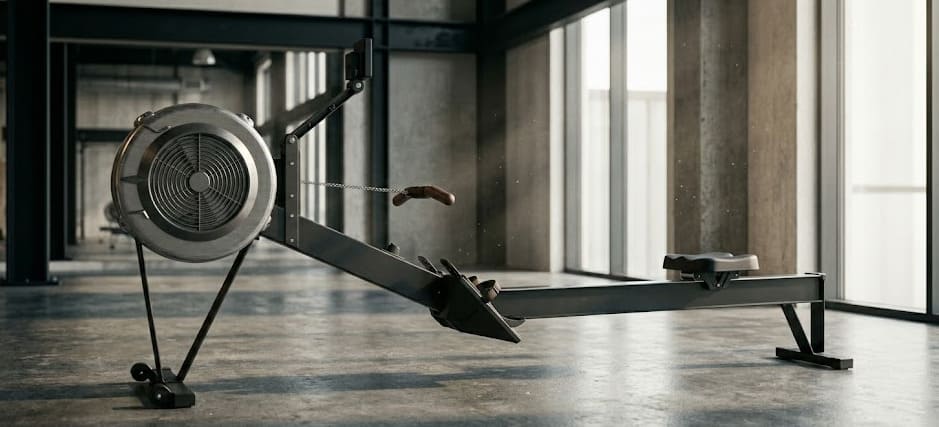 Rameur Concept2 RowErg en salle de sport professionnelle